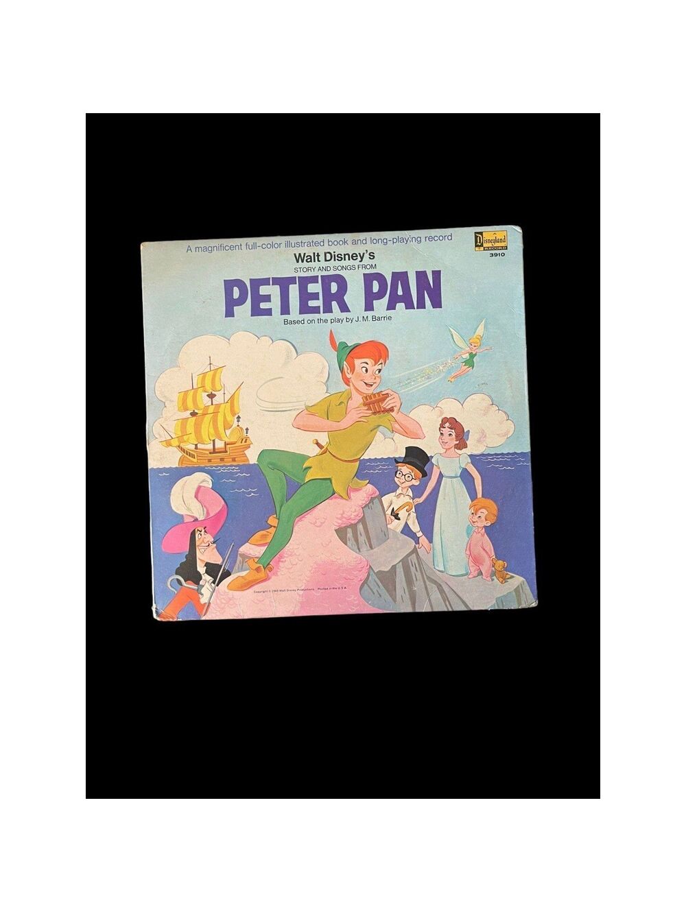Disneyland Records Disney Peter Pan Story & Songs LP Vinyl Record 1969